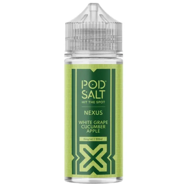 POD SALT NEXUS WHITE GRAPE CUCUMBER APPLE (PRO GREEN) 100ML SHORTFILL E-LIQUID (EN)